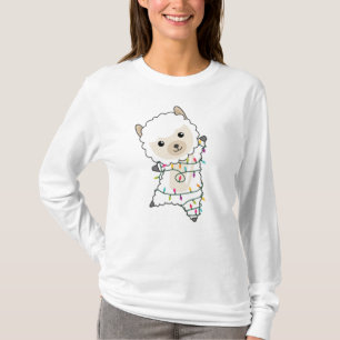 Alpaca Frohe Weihnachten Wintertiere Alpacas T-Shirt