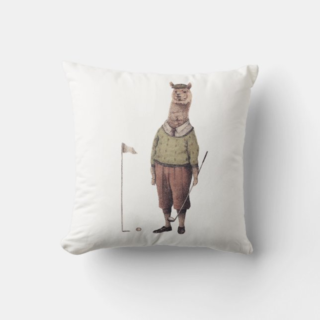 Alpaca Golf Club Kissen (Vorderseite)