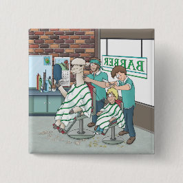 Alpaca-Haarschnitt Button