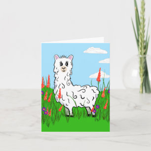 Alpaca im Lupinenfeld Karte
