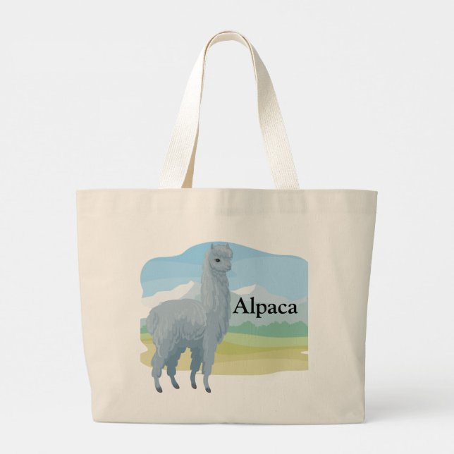 Alpaca Jumbo Stoffbeutel (Rückseite)
