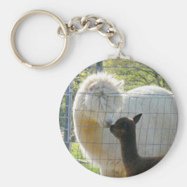 Alpaca Kiss Button Schlüsselanhänger