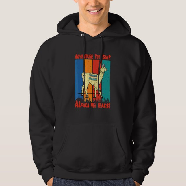 Alpaca Lama Adventure Hoodie (Vorderseite)
