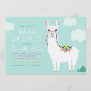 Alpaca Llama Baby shower d'anniversaire Invitation