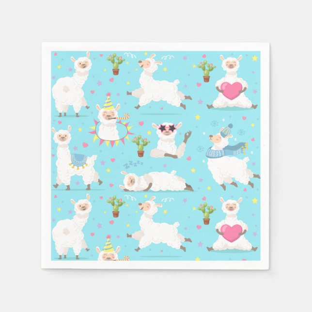 Alpaca/Llama Napkins Serviette (Vorderseite)