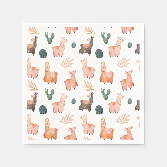 Alpaca/Llama Napkins Serviette (Vorderseite)