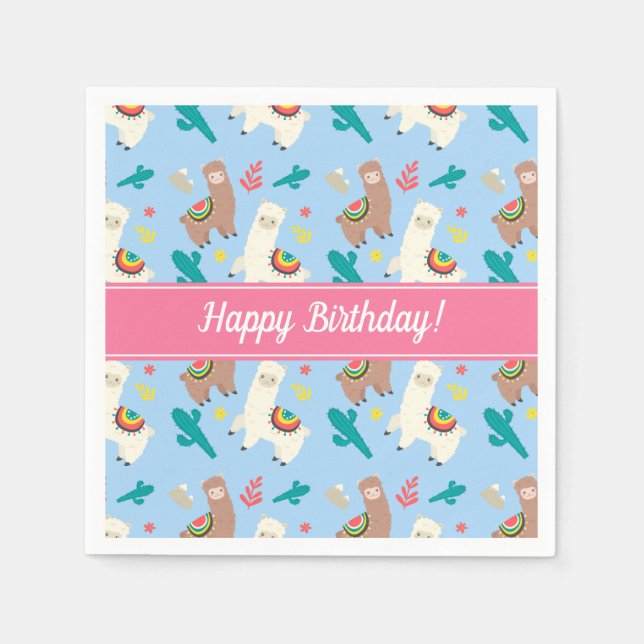 Alpaca/Llama Serviette (Vorderseite)