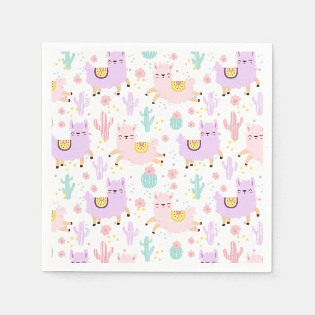 Alpaca/Llama Serviette (Vorderseite)