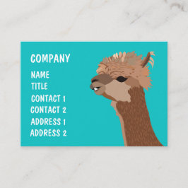 Alpaca Llama Süße Tier Visitenkarte