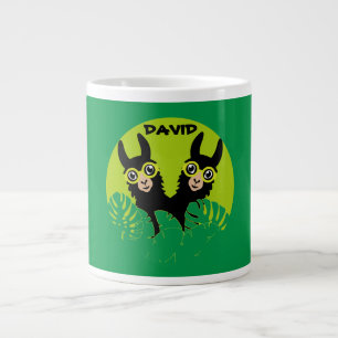 Alpaca llama Twins Birthday Jumbo-Tasse
