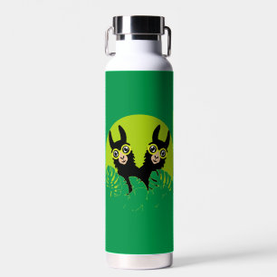 Alpaca llama Twins Birthday Trinkflasche