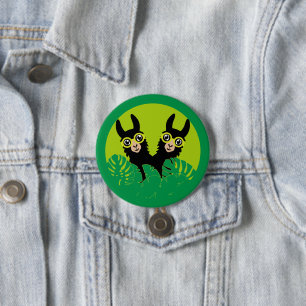 Alpaca llama Twins Button