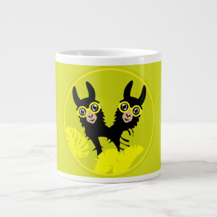 Alpaca llama Twins Jumbo-Tasse