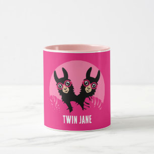 Alpaca llama Twins Tasse