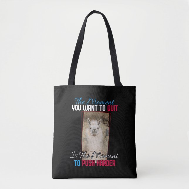 Alpaca Llama - Verstärkung der Anstrengungen Tasche (Vorderseite)