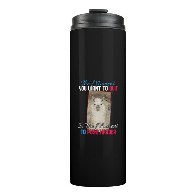 Alpaca Llama - Verstärkung der Anstrengungen Thermosbecher (Vorderseite)