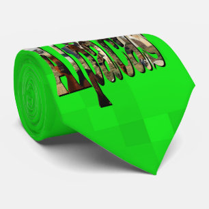 Alpaca-Logo-Design für grüne Karos, Krawatte