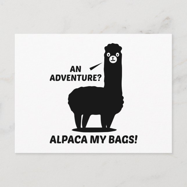 Alpaca My Bags Postkarte (Vorderseite)