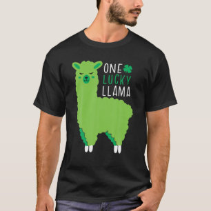 Alpaca One Lucky Irish Llama Green Llama St Patric T-Shirt