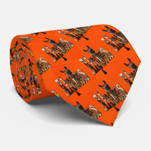 Alpaca orange vif, Cravate