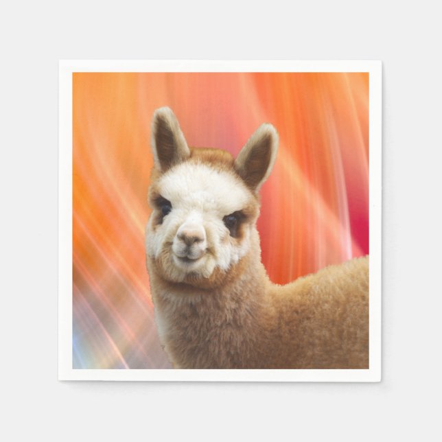 Alpaca-Party Serviette (Vorderseite)