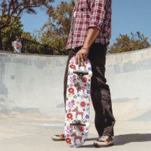 Alpaca Pinata und Blume Design Skateboard