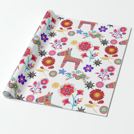 Alpaca Pinata und Blume Umschlagpapier Geschenkpapier