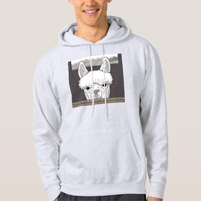 Alpaca Portrait Hoodie (Vorderseite)