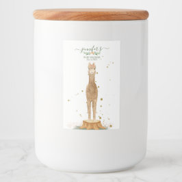 Alpaca script baby shower birthday farm animal lebensmitteletikett