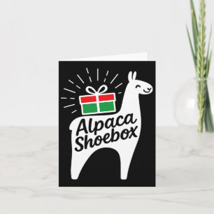 Alpaca Shoebox Weihnachtskind geben Karte