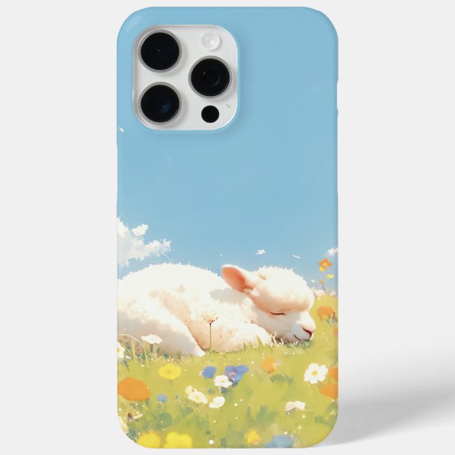 Alpaca Sleeping Meadow Case-Mate iPhone Hülle (Rückseite)