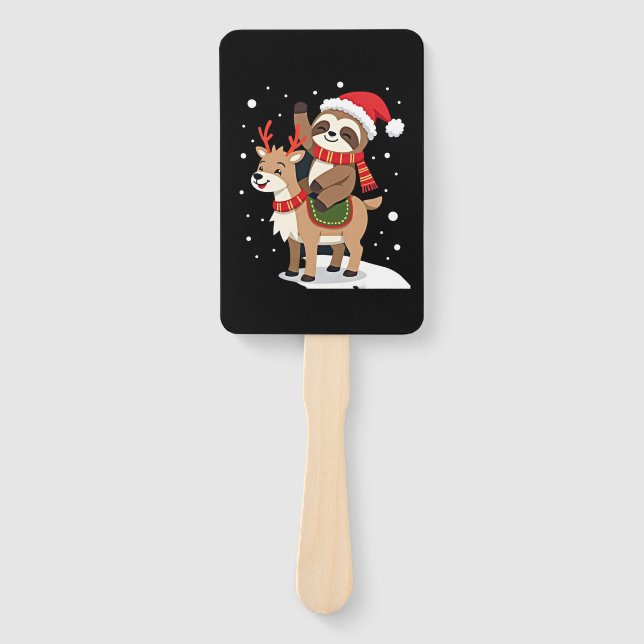 Alpaca Sloth Christmas (2) Fächer (Vorderseite)