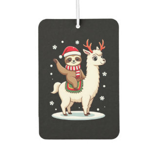 Alpaca Sloth Christmas (3) Autolufterfrischer
