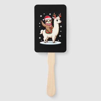 Alpaca Sloth Christmas (3) Fächer