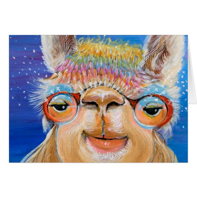Alpaca - Spirit Großmutter - Anerkennkarte (Vorderseite (Horizontal))
