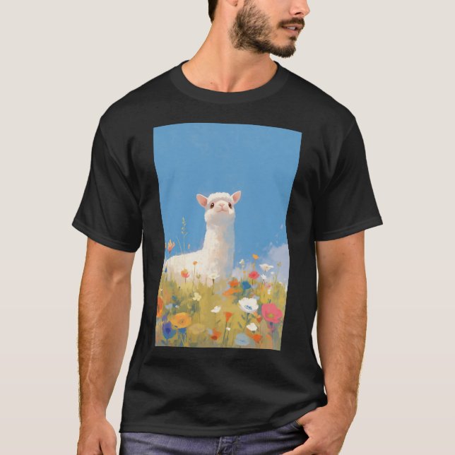 Alpaca Springtime Serendipity T-Shirt (Vorderseite)