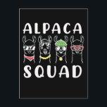 Alpaca Squad Gangster Funny Alpaca Friends Postkarte<br><div class="desc">Alpaca Squad Gangster Funny Alpaca Freunde. Llama Alpaca Lover.</div>