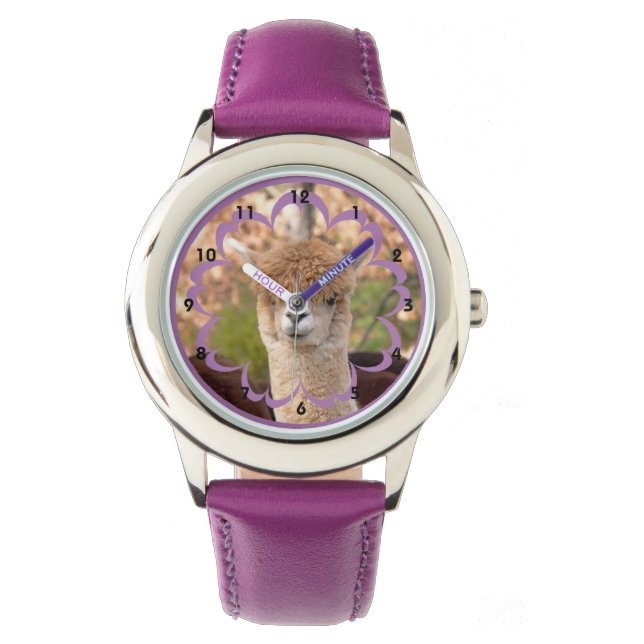 Alpaca Stainless Steel Lila Watch Armbanduhr (Vorderseite)