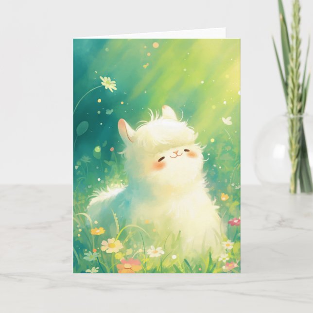 Alpaca Sunshine Escape Karte (Vorderseite)