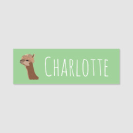 Alpaca-Süße Tier Namensschild