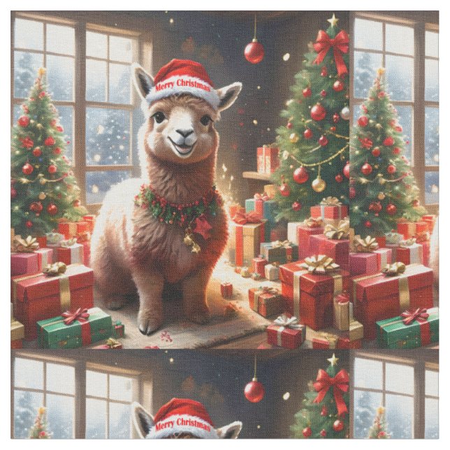 "Alpaca the Presents: A Christmas Tale" Stoff (Nahaufnahme)