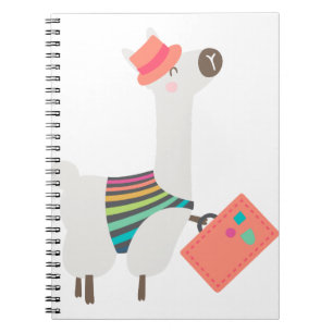 Alpaca und Suitcase Notizblock