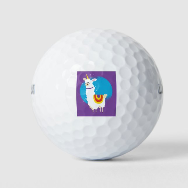 Alpaca Unicorn Golfball (Vorderseite)