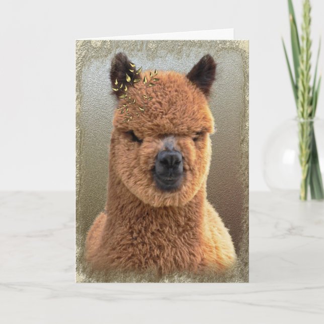 Alpaca Urlaubskarte Feiertagskarte (Vorderseite)