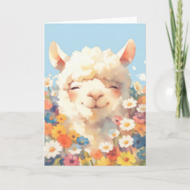 Alpaca Verstecken in Blume Karte