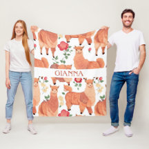 Alpaca Wasserfarbe Personalisiertes Muster