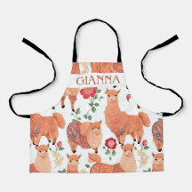 Alpaca Wasserfarbe Personalisiertes Muster