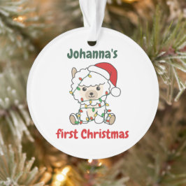 Alpaca Weihnachten Winter Babys erste Weihnachten Ornament