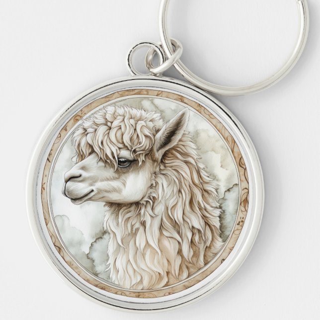 Alpaca Wild Tame und Zeitlose Sammlung Schlüsselanhänger (Vorne)