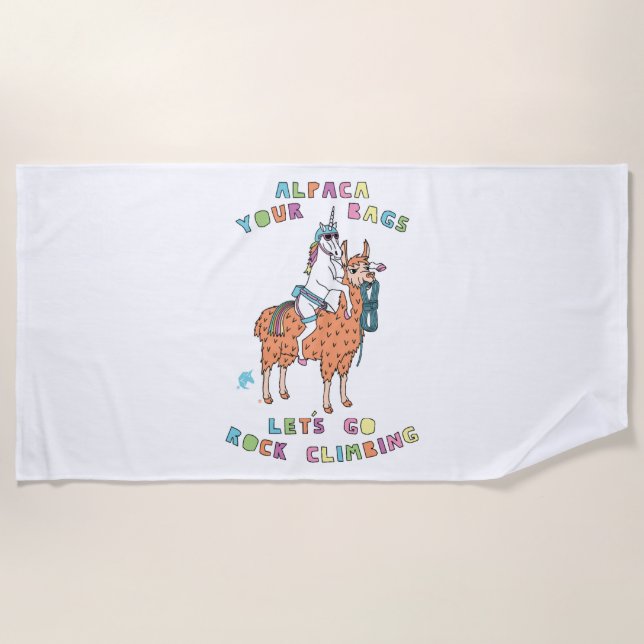 Alpaca Your Bags Lass Go Rock Klettergarten Strandtuch (Vorderseite)
